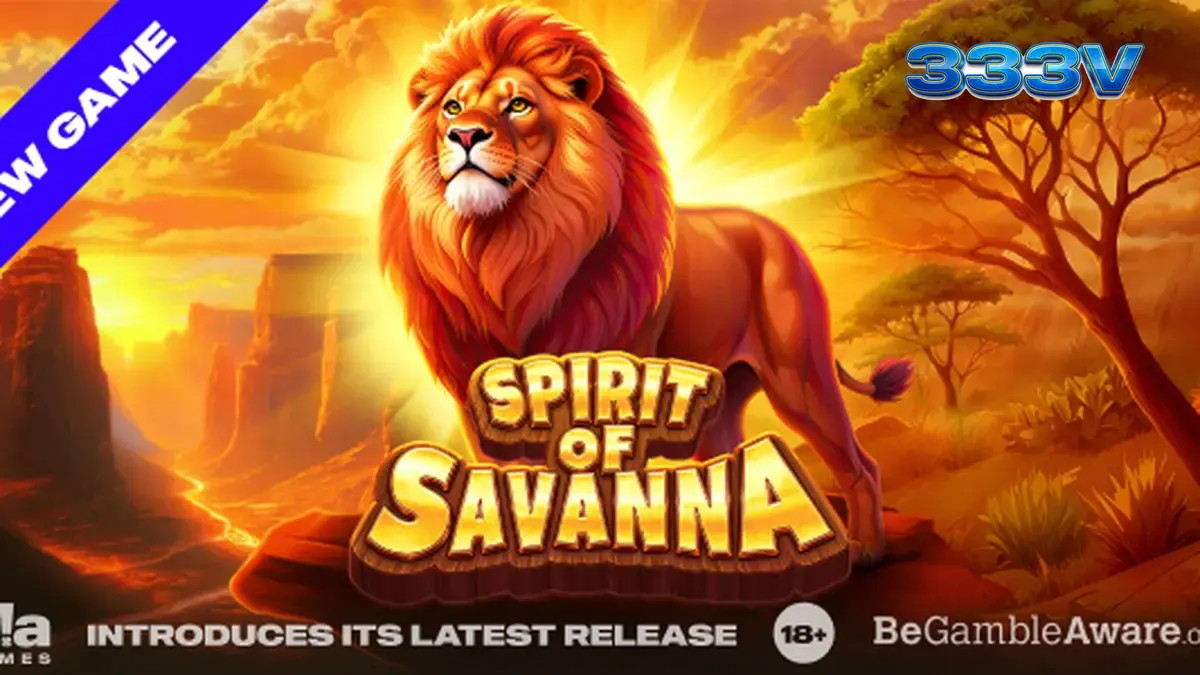 Pemandangan padang savana yang luas dengan elemen visual bertema alam liar dalam permainan slot Spirit of Savanna.